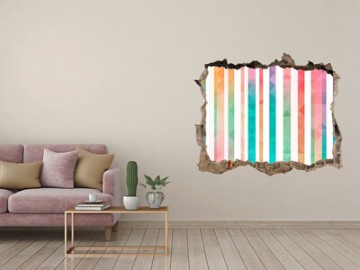 Adesivo buco nel muro Geometrie colorate dietro il buco nel muro