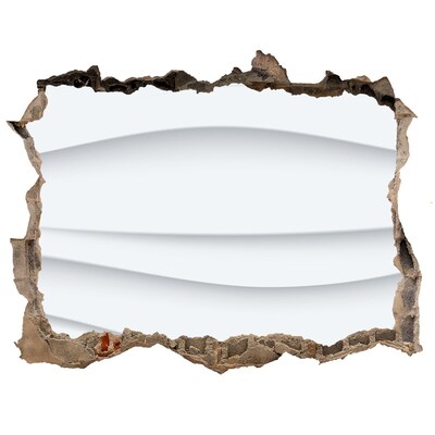 Finto buco nel muro 3D Un muro in rovina affacciato sulle onde