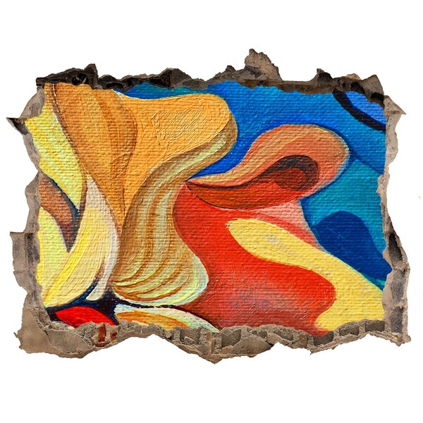 Sticker buco nel muro Un'esplosione floreale di colore