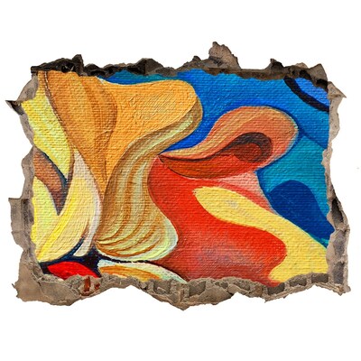 Sticker buco nel muro Un'esplosione floreale di colore