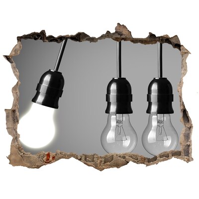 Adesivo buco nel muro Muro diroccato con lampade a sospensione