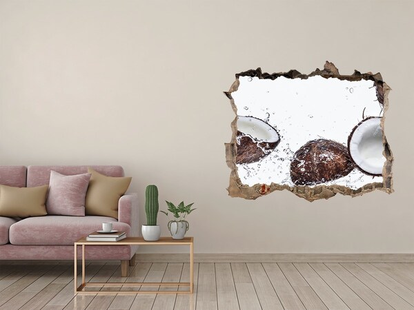 Sticker buco nel muro Acqua rinfrescante al cocco