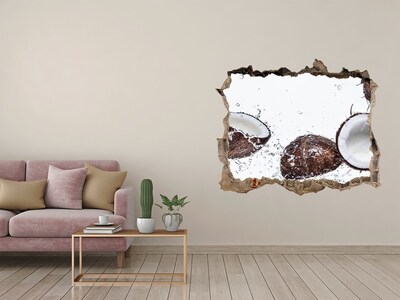 Sticker buco nel muro Acqua rinfrescante al cocco