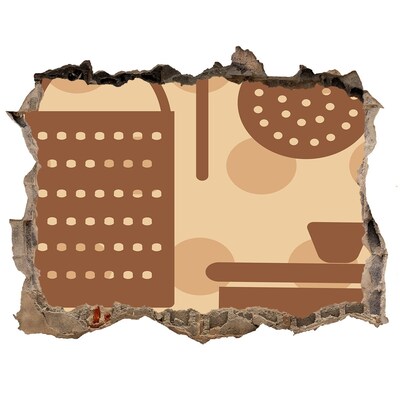 Finto buco nel muro 3D Interni con un motivo retrò