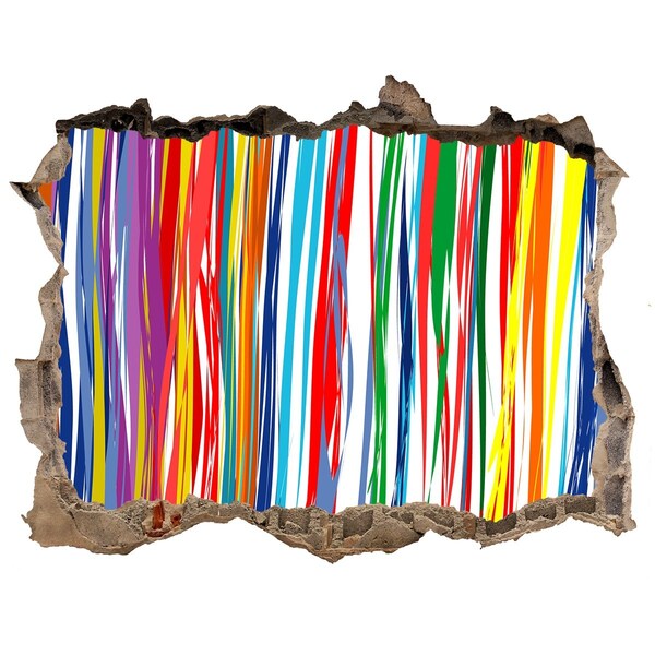 Adesivo buco nel muro Un'esplosione di creatività e colori