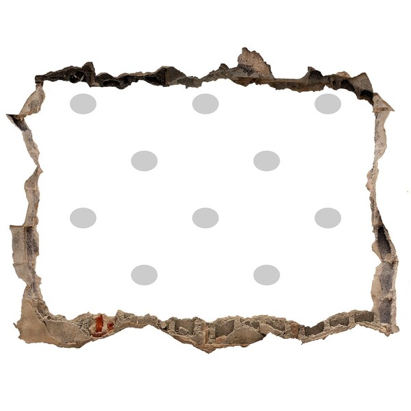 Finto buco nel muro 3D Un muro danneggiato con dei puntini