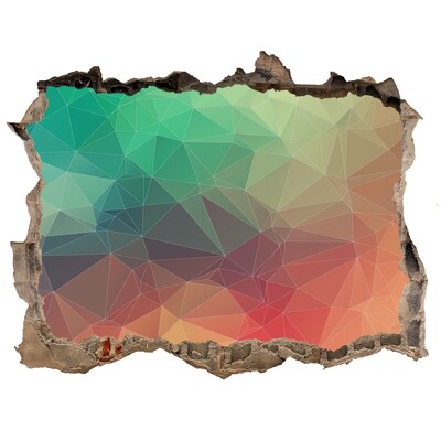 Finto buco nel muro 3D Geometrie colorate in un buco nel muro