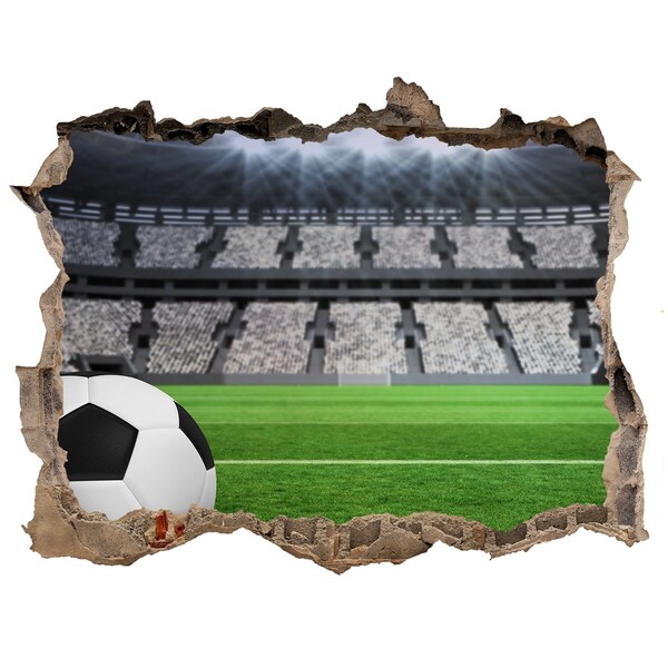 Adesivo buco nel muro Stadio di calcio con un pallone