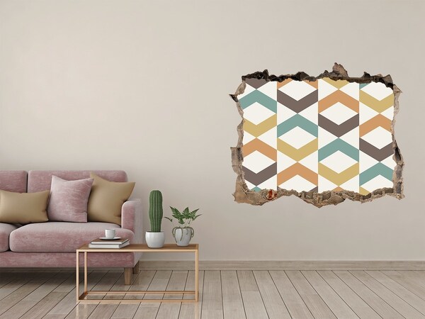 Finto buco nel muro 3D Motivi geometrici sulla parete