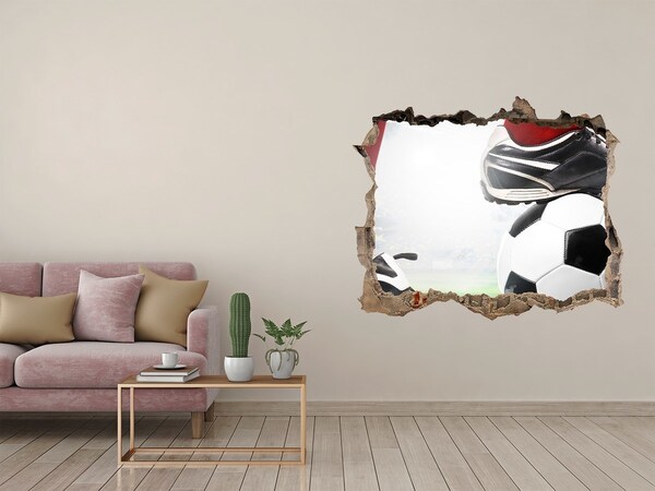 Finto buco nel muro 3D Passione calcistica oltre le mura