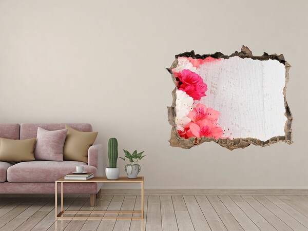 Adesivo buco nel muro Un'oasi floreale dietro il muro