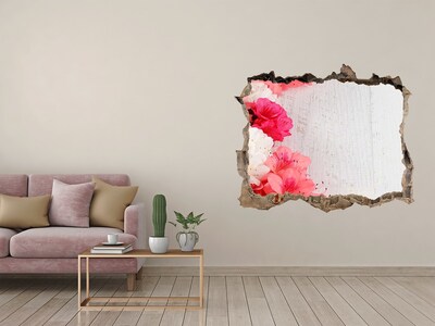 Adesivo buco nel muro Un'oasi floreale dietro il muro