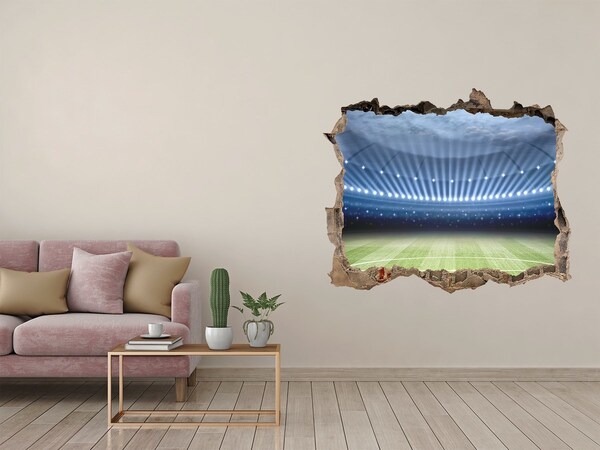 Finto buco nel muro 3D Stadio di calcio in azione