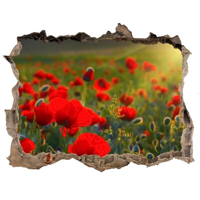 Sticker buco nel muro Un piccolo paradiso floreale nascosto