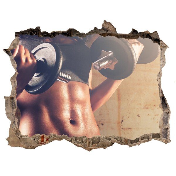 Adesivo buco nel muro Palestra in azione