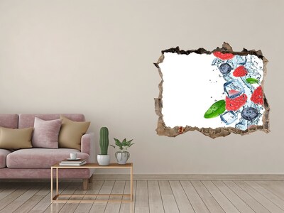 Sticker buco nel muro Cocktail di frutta con ghiaccio