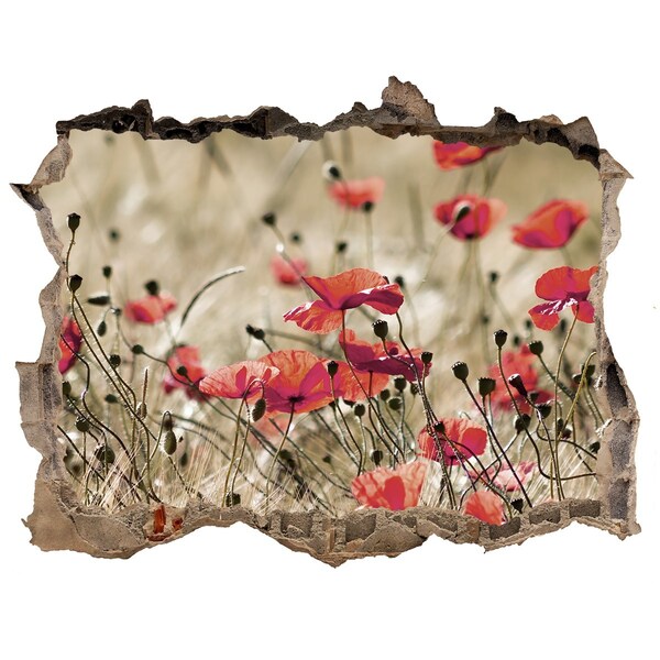 Adesivo buco nel muro Un paradiso floreale tra il cemento