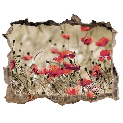 Adesivo buco nel muro Un paradiso floreale tra il cemento