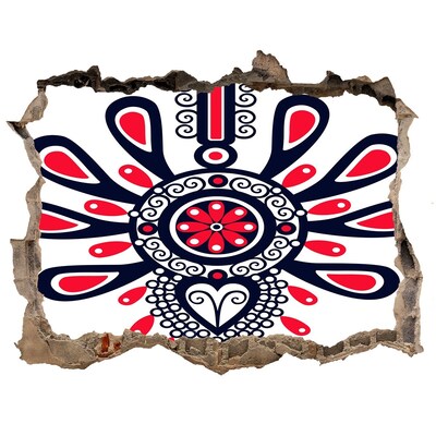 Finto buco nel muro 3D Motivo etnico colorato in un buco nel muro