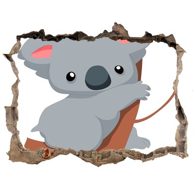 Finto buco nel muro 3D Koala in un buco nel muro