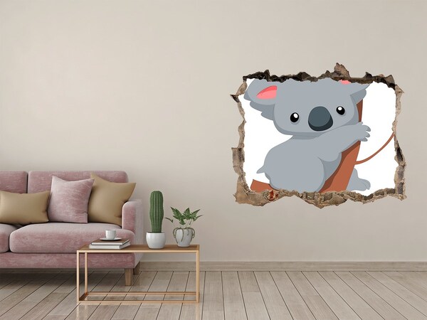 Finto buco nel muro 3D Koala in un buco nel muro