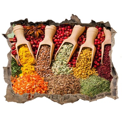 Finto buco nel muro 3D Una cucina piena di spezie