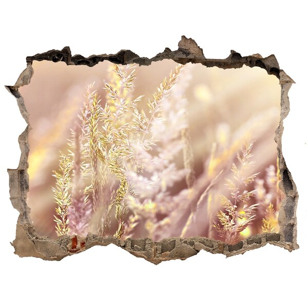 Adesivo buco nel muro Prato fiorito dietro il muro