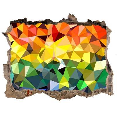 Sticker buco nel muro Un buco colorato nel muro