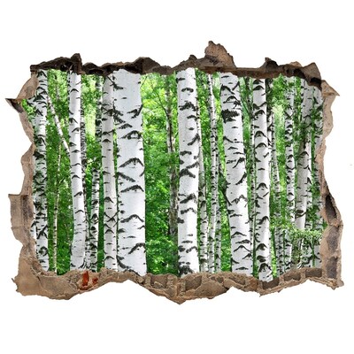 Adesivo buco nel muro Un'oasi forestale nascosta in un buco nel muro