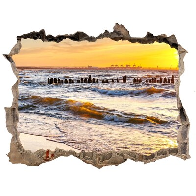 Sticker buco nel muro Tramonto sul mare