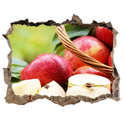 Adesivo buco nel muro Mele dolci in un cestino