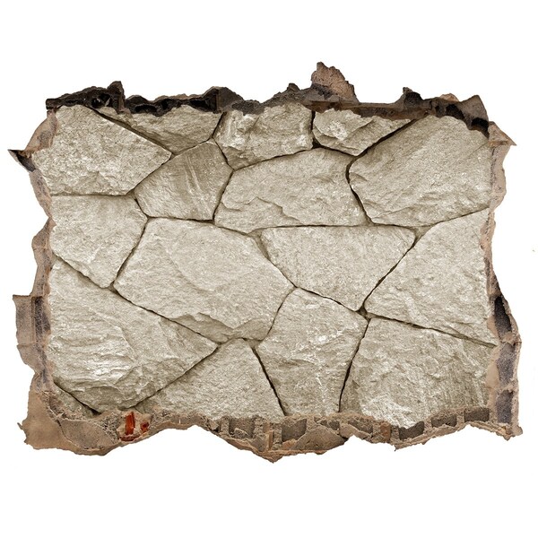Finto buco nel muro 3D Muro spezzato con pietre