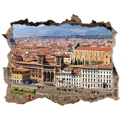 Sticker buco nel muro Veduta di Firenze