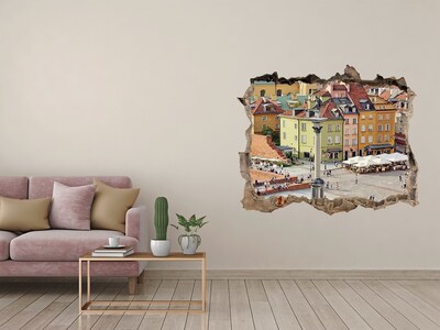 Sticker buco nel muro Piazza della Città Vecchia di Varsavia