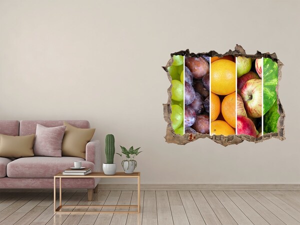 Sticker buco nel muro Frutta in cemento