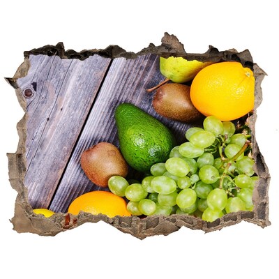 Finto buco nel muro 3D Un paradiso di frutta dietro le mura