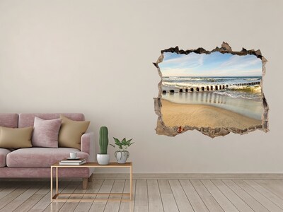 Adesivo buco nel muro Mare e spiaggia sotto il sole estivo