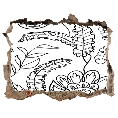 Sticker buco nel muro Vegetazione tropicale in un buco nel muro