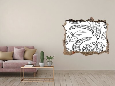 Sticker buco nel muro Vegetazione tropicale in un buco nel muro