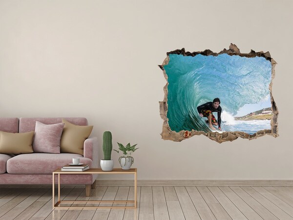 Sticker buco nel muro Surf nell'oceano