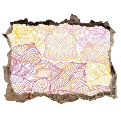 Sticker buco nel muro Motivo floreale nel buco nel muro