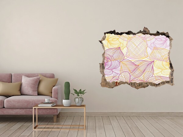 Sticker buco nel muro Motivo floreale nel buco nel muro