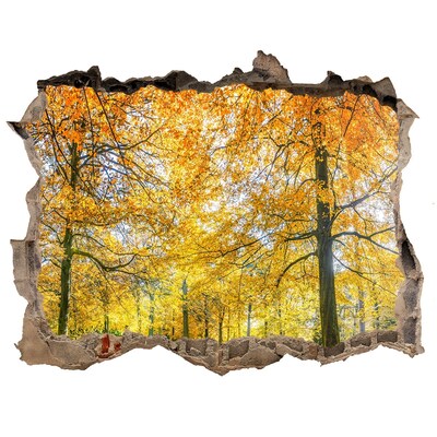 Sticker buco nel muro Autunno dorato nella foresta