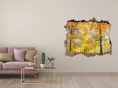 Sticker buco nel muro Autunno dorato nella foresta