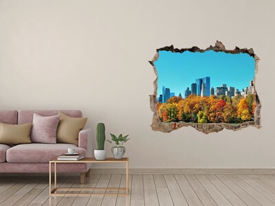 Finto buco nel muro 3D Autunno a New York