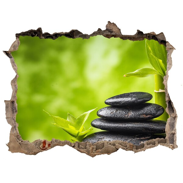Finto buco nel muro 3D Un'oasi di pace con pietre