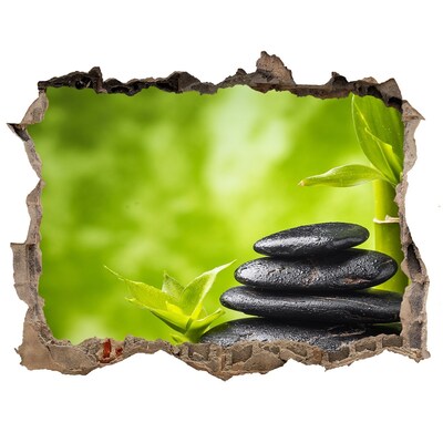 Finto buco nel muro 3D Un'oasi di pace con pietre