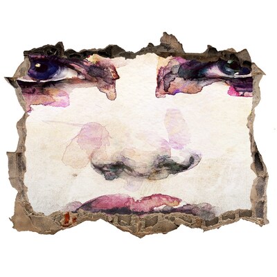 Adesivo buco nel muro Il volto nel muro in rovina