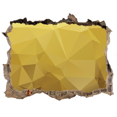 Finto buco nel muro 3D La crepa dorata nel muro