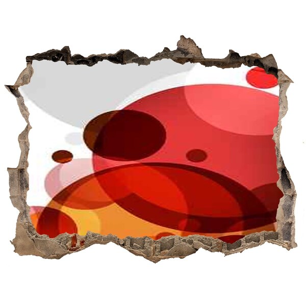 Finto buco nel muro 3D Bolle colorate in un buco nel muro